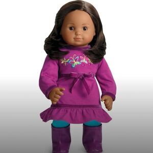 American Girl Bitty Baby Twin Butterfly Dress and Boots NEW